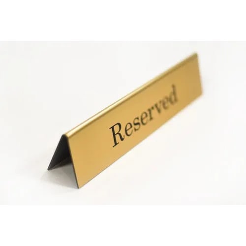 Table Reserved Sign- Gold