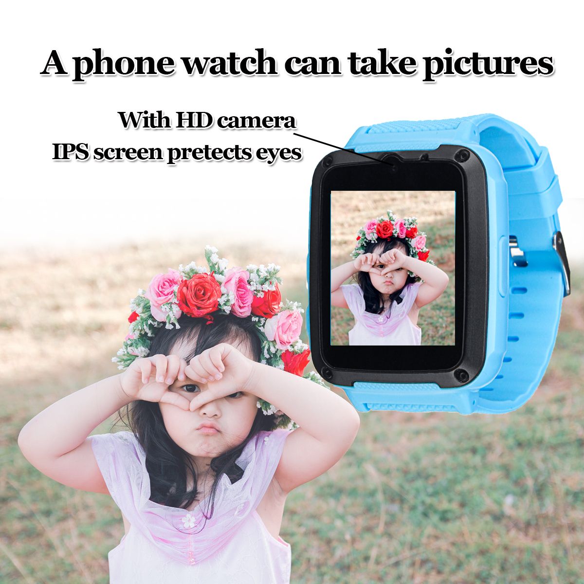 Smart Watch Camera GPS Bracelet Tracker SOS Call Sport Monit