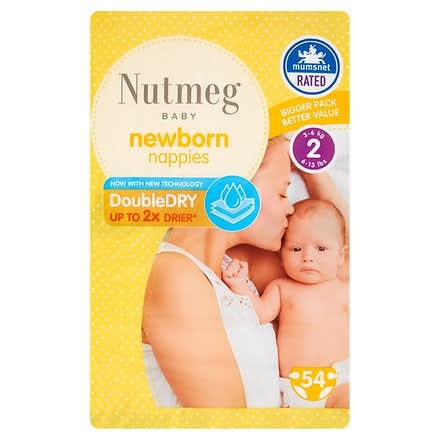 Nutmeg Ultra Dry Nappies -Size 2 - 54-pack