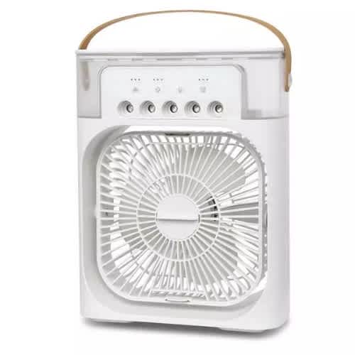 Mini Air Cooling Non-rechargeable Humidifier Portable Fan - White