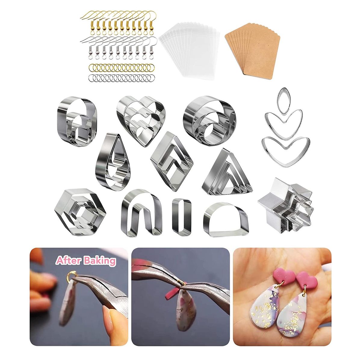 Polymer Clay  Clay Earring  With Earring Cards