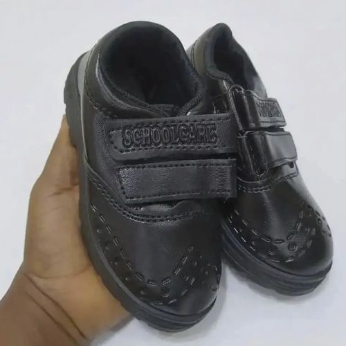 Boys Original Glittering School Shoes With Socks  - Black