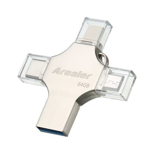 32GB USB3.0 4-in-1 Metal USB Flash Drive