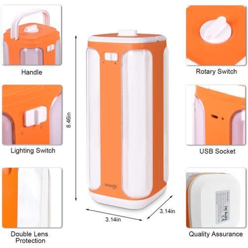 4 Sided Led Rechargeable Light-3600mAh