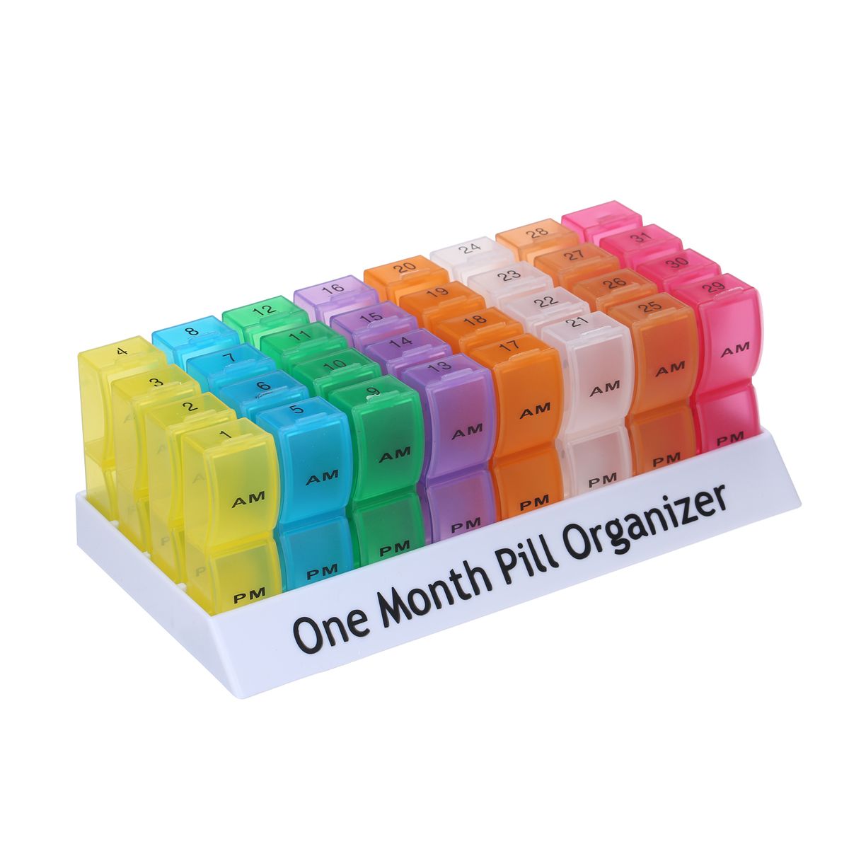 Monthly Pill Organizer Container With Popup Open Design 2
