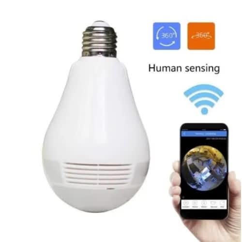 360&deg; Panoramic Ip Bulb Camera - 1080p Res Motion Detection