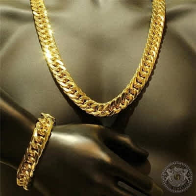 Men's Hand & Neck Chain - Gold Plated