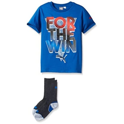Graphic Tee With Socks - 2 Piece - Blue