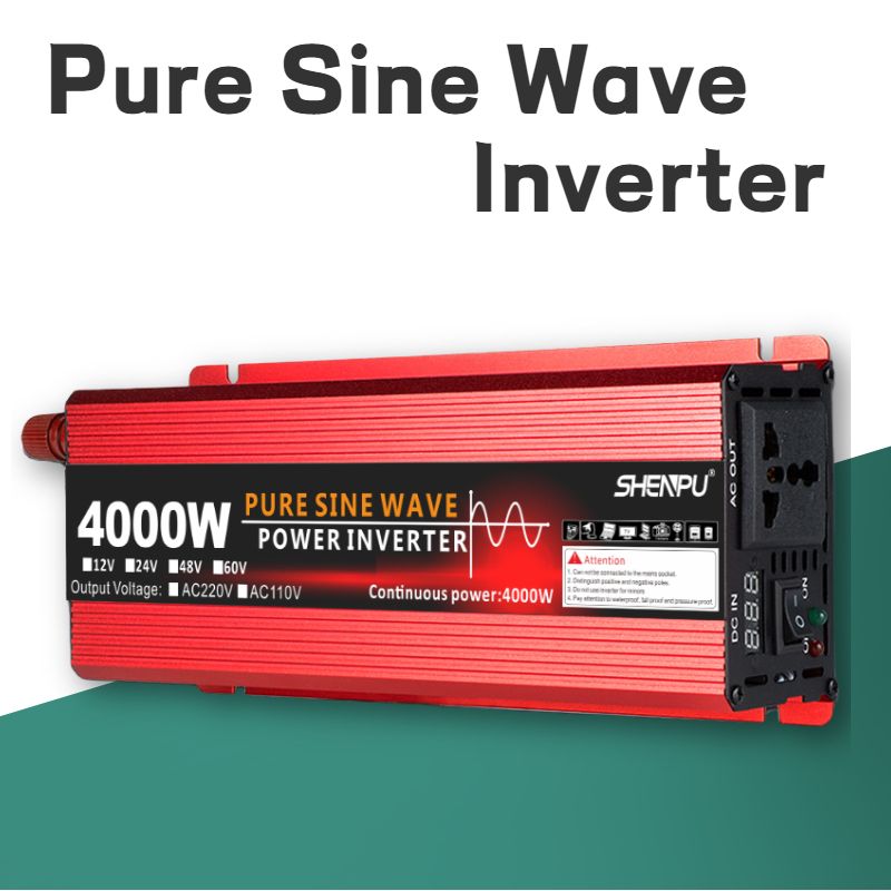 Inverter 12V 220V Pure Sine Wave 4000W DC 12V 24V 48V 60V To AC 220V Converter Car Solar Power Inverter Transformer