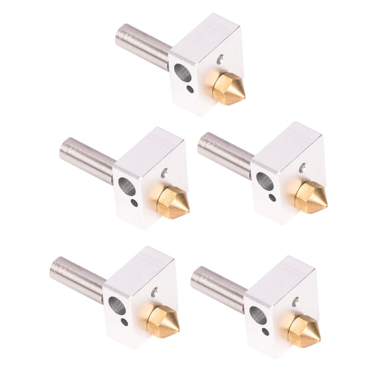 TRONXY 5pcs Hotend Extruder Kit 0.4mm Brass Nozzle Heater Block M6 Throat for 1.75mm Filament TRONXY X5SA/X5SAPRO/X5SA-400/X5SA-400PRO/X5SA-500/X5SA-500PRO/XY-2PRO 3D Printer
