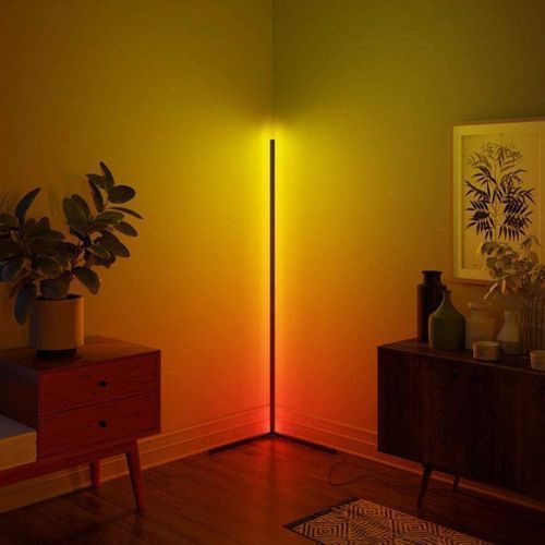 Modern Minimalist Edge Floor Corner Standing Lamp RGB Color