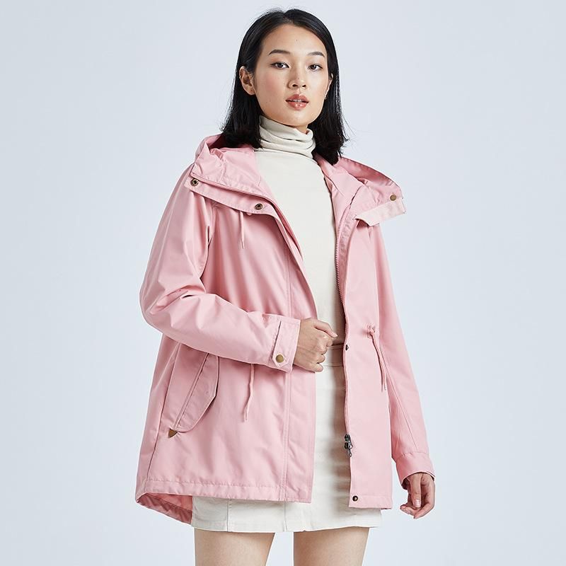 22nd Winter New Mid length Charge Coat Women's Windproof Warm Fleece Two Piece Outdoor Suit