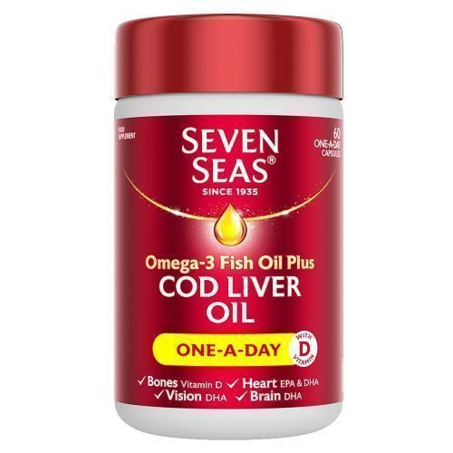 Seven SeasOmega-3 Fish Oil Plus Cod Liver Oil- 60 Capsules