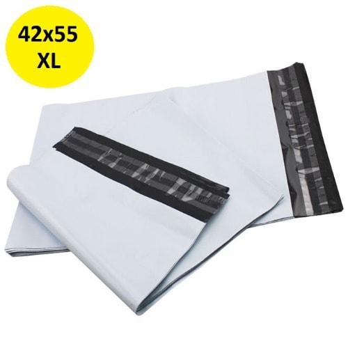 Self - Seal Adhesive Storage Plastic Bags - White - 50pcs