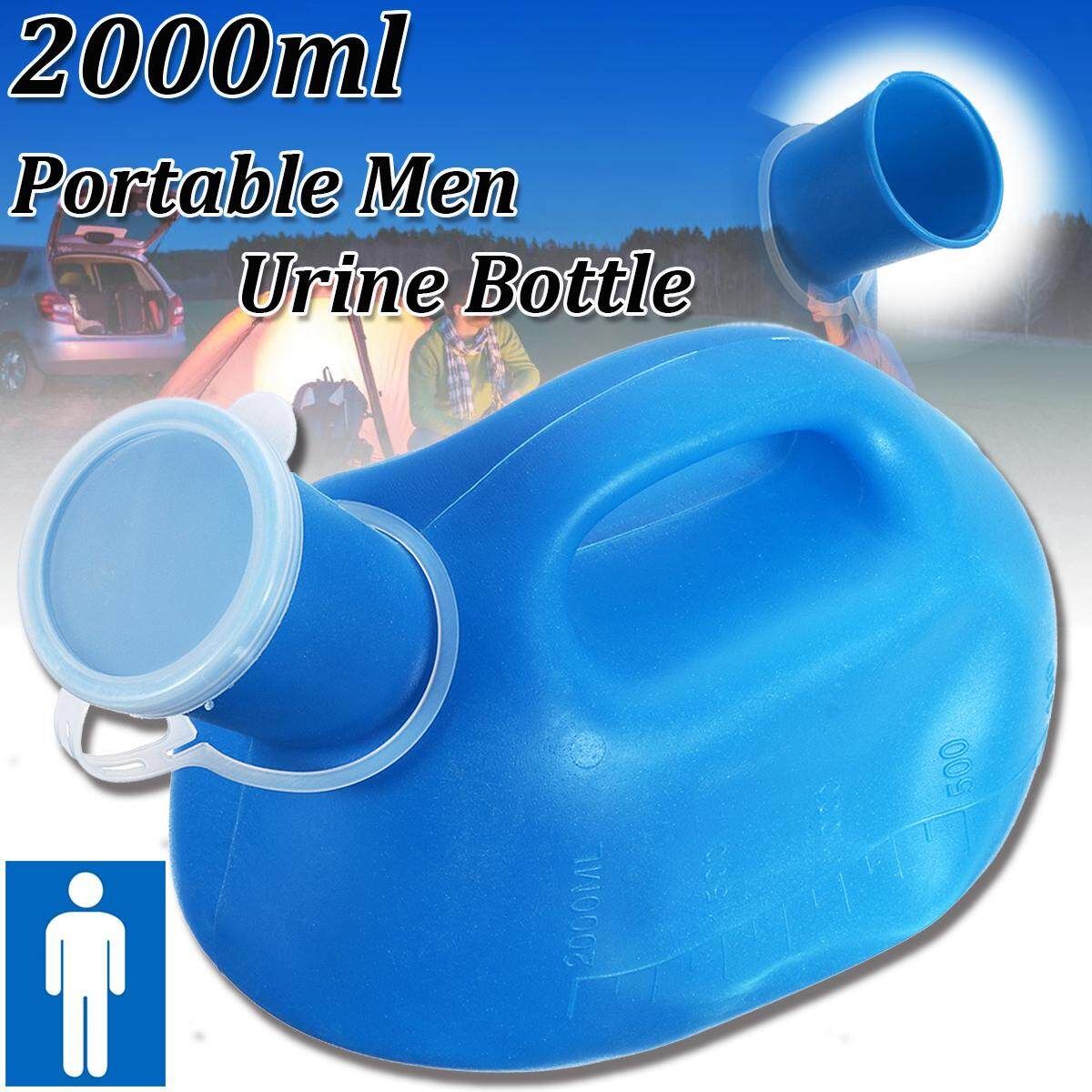 2000ml Blue Portable Outdoor Urine Storage Bottle Male Men Pee Camping Travel