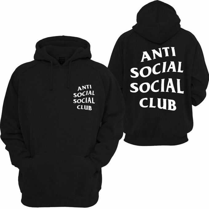Anti Social Customised Hoodie (Black)
