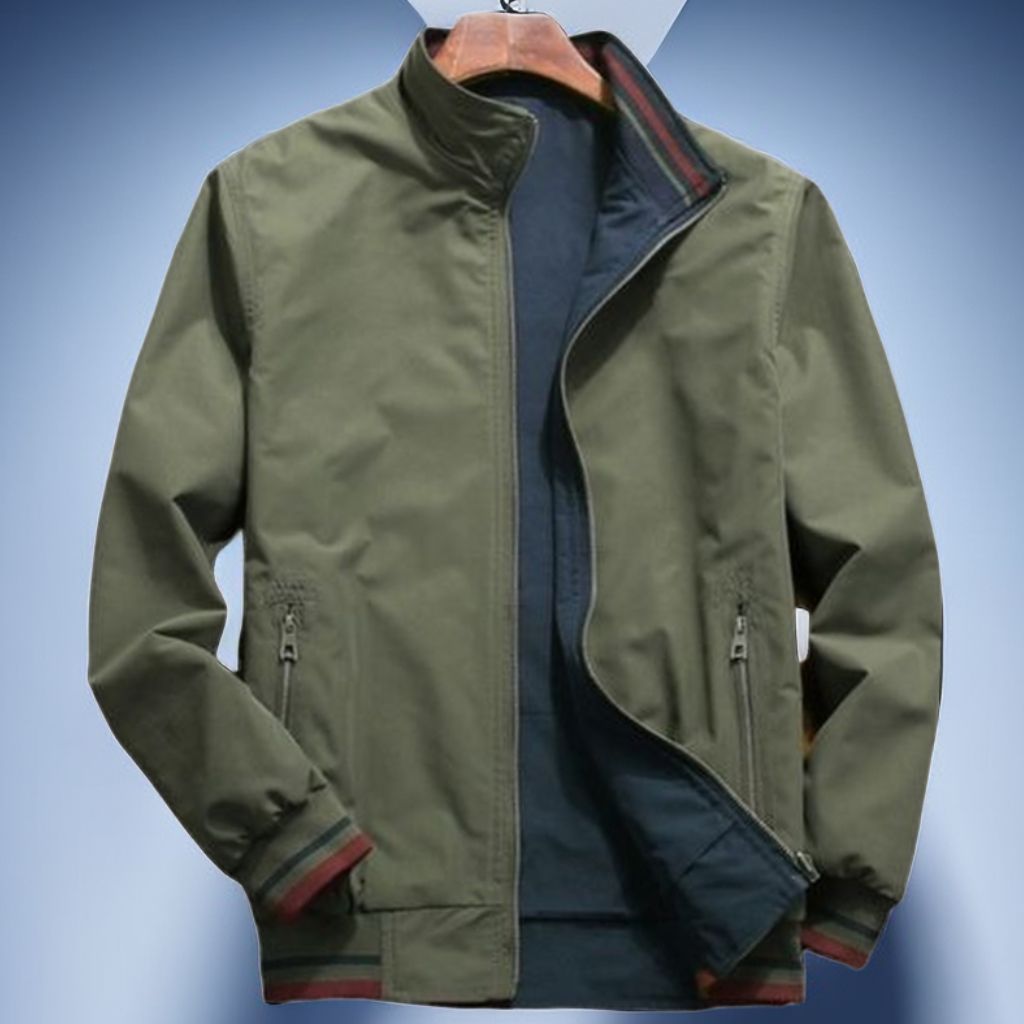 Mens Lightweight Coats Blazer Jackets Double Sided Wear Outerwear - Green