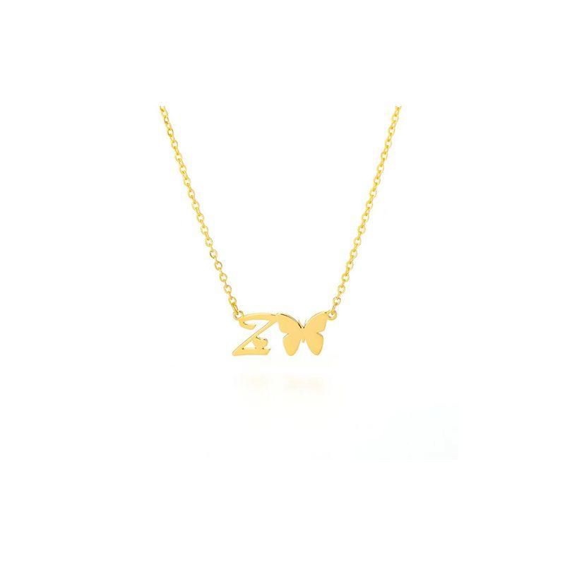 Letter Butterfly Necklace