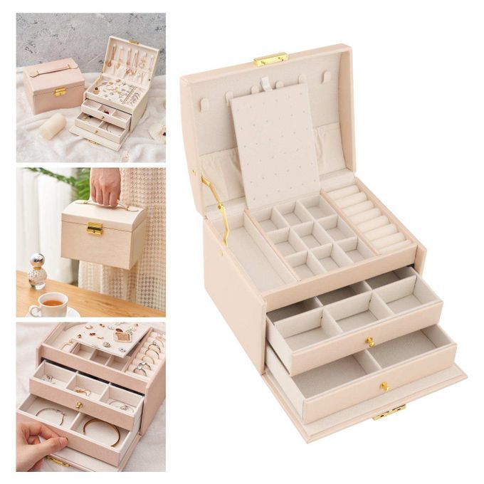 Creative Jewelry Storage Box Watch Trinket Boxes Case Display For Red
