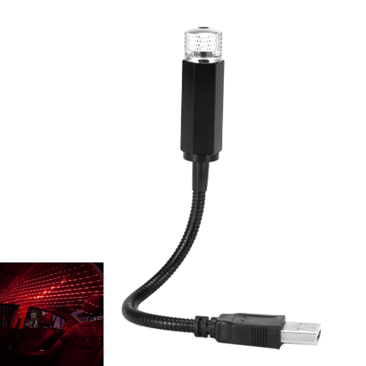 Ambient Star Light Starry USB Metal Modified Roof-Red