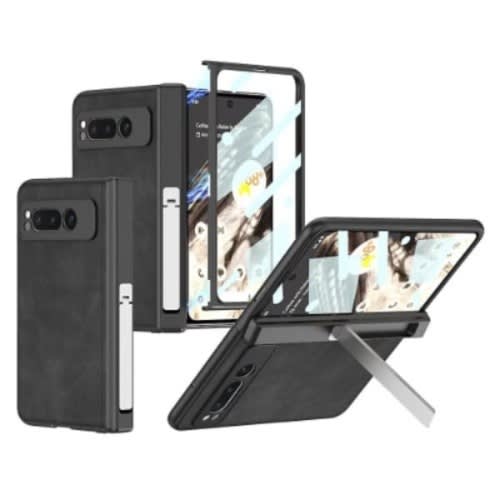 Case With Kickstand And Screen Protector Plus Magnetic Hinge For Google Pixel Fold