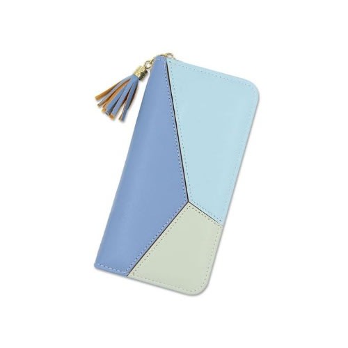 Women Wristlet Wallet - Leather - Blue