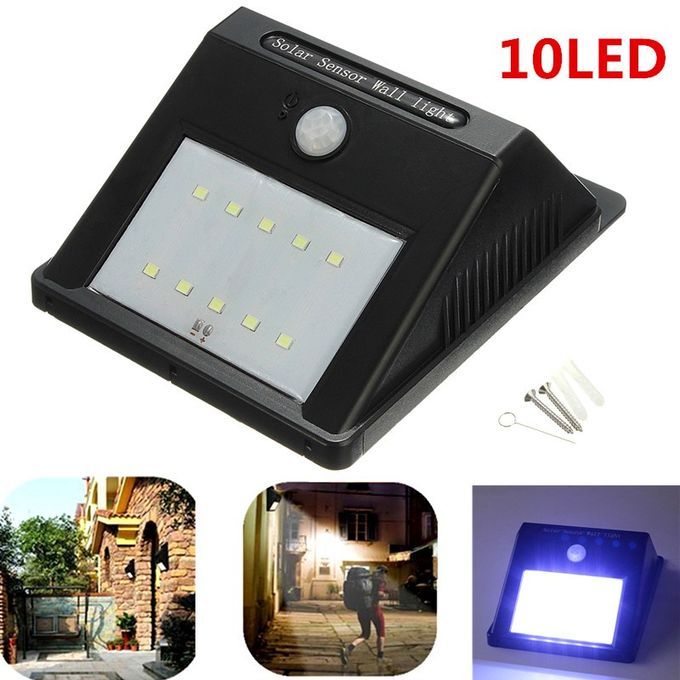 10 LED Solar Motion Sensor Light Outdoor Security Lamp