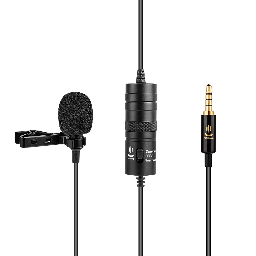 Professional Lavalier Clip-on Microphone Mic 3.5mm 6 Meters