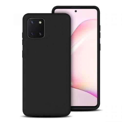 Silicone Back Case For Samsung A31 - Black