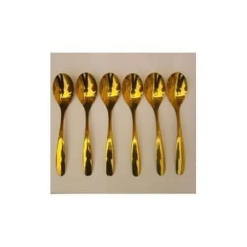Plated Spoons - 6 Pieces- Gold