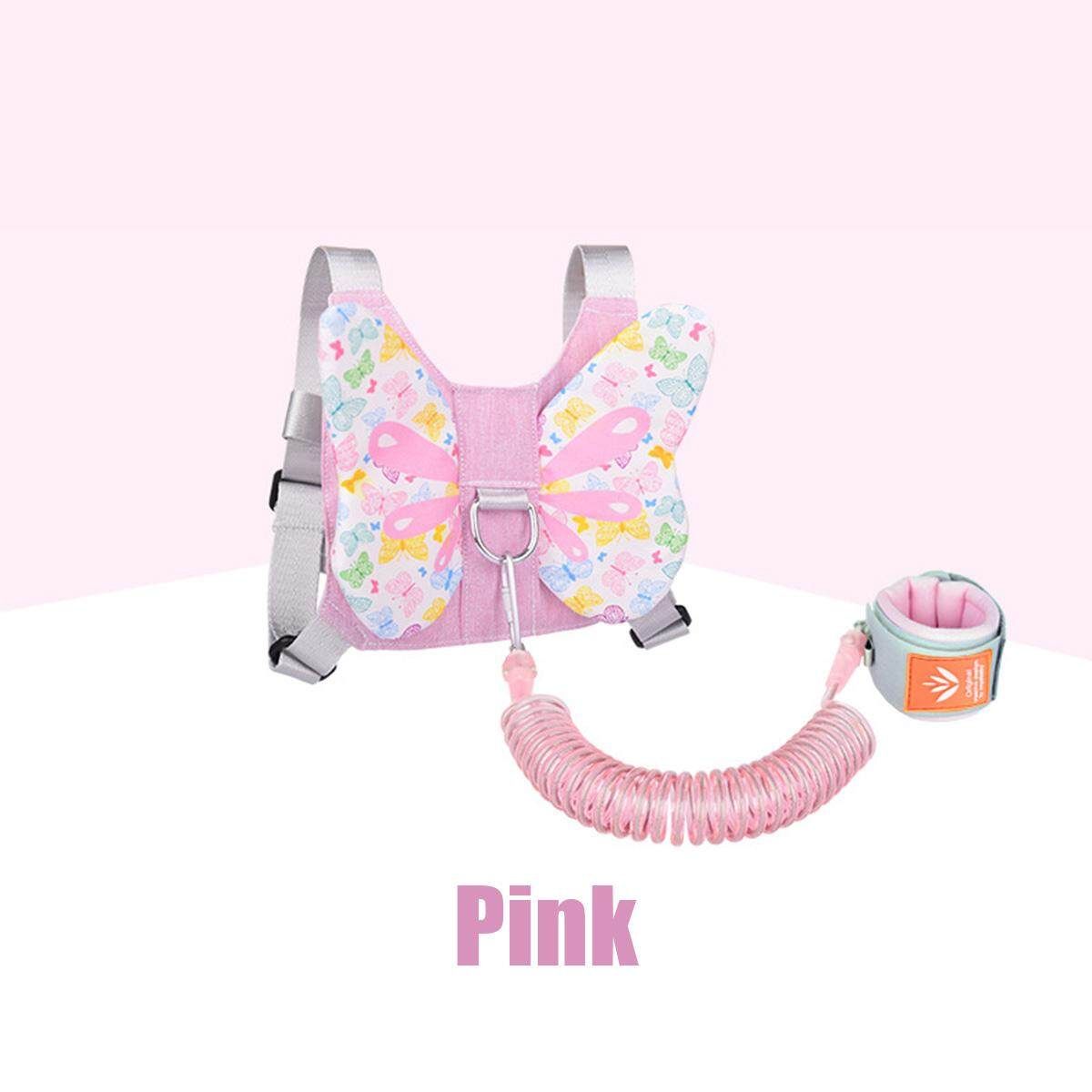 Toddler Anti Lost Safety Wrist Link Kids Reflective Anti-lost Walking Harness Baby Harness Safety Leash Pink