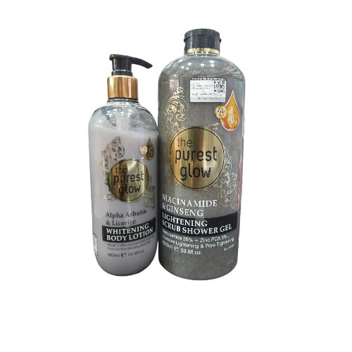 Purest Glow  Nacinamide Lotion 400ml And Body Wash 1000ml
