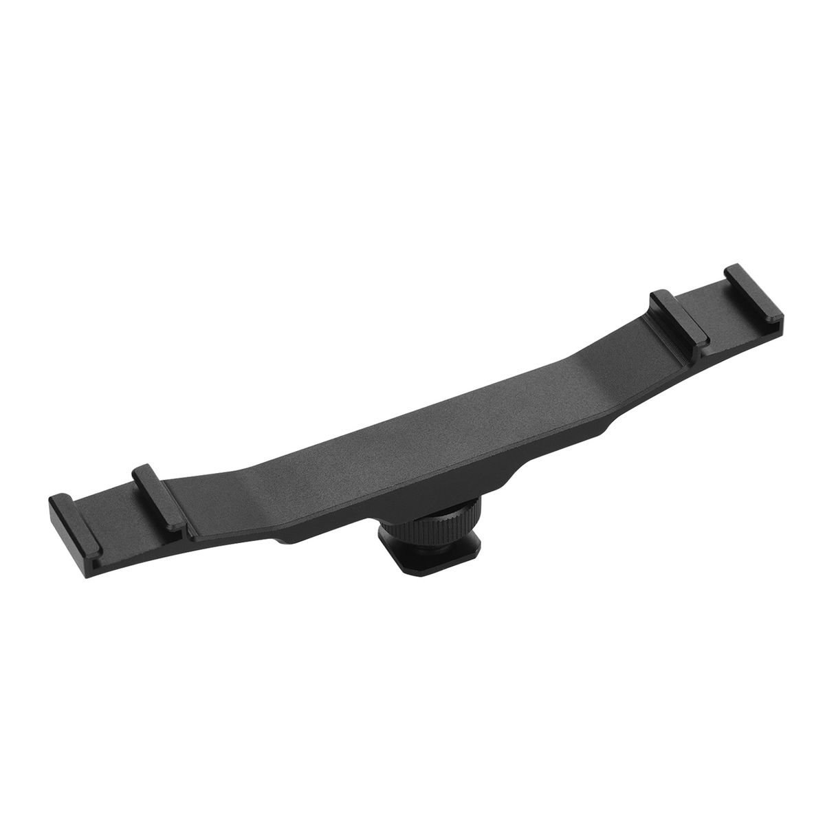 Double Cold Shoe Mount Extension Bar Dual Bracket For DV