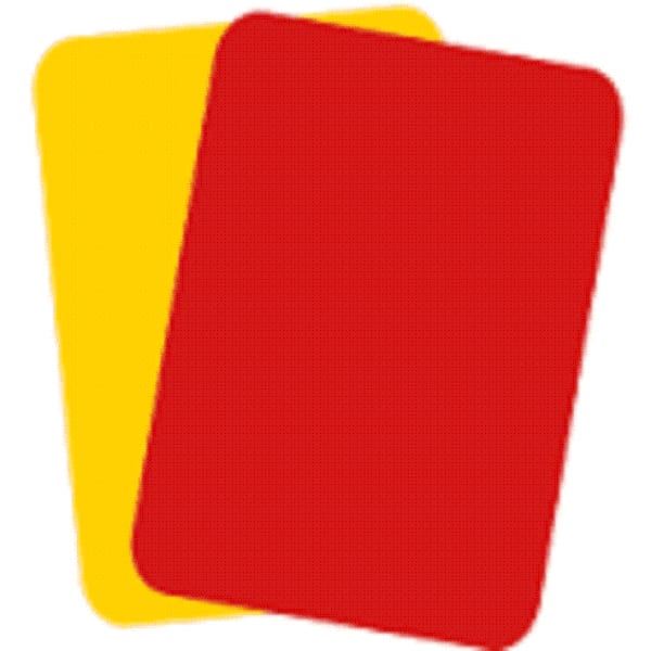 2pcs In a Set Football Yellow & Red Card