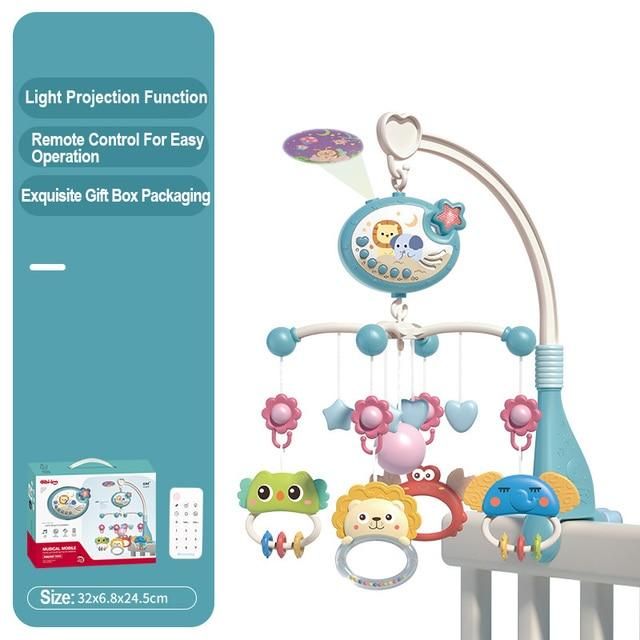 Newborn Crib Bell 0-1 Years Old Be Remotely Controlled Baby Toys Can Rotated Educational Bedside Rattle Car Pendant Hanging
