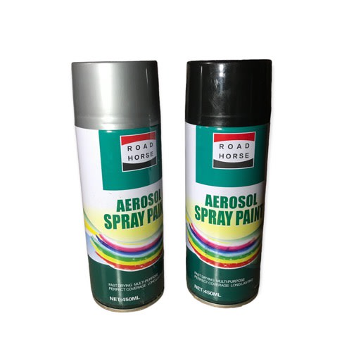 Spray Paints- Black & Silver - 2pcs - 450ml