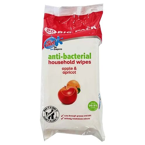 Anti-Bacterial Wipes - Apple & Apricot, 90-Pack