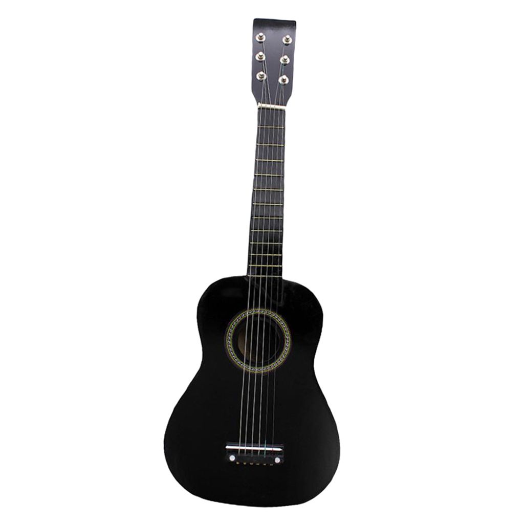 23 Inch Acoustic Folk Guitar For Beginners Student Adult Player Black