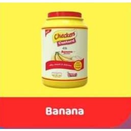 Checkers Banana Custard Powder &mdash; 1kg Jar.