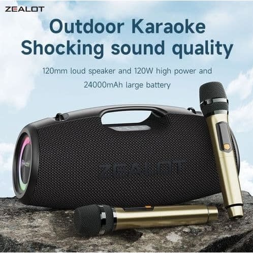 S78m Portable Bluetooth Speaker + Mic - 120W
