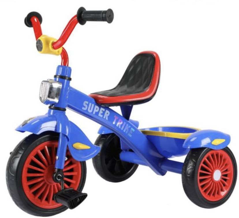 Unisex Kids Tricycle With Back-Rest