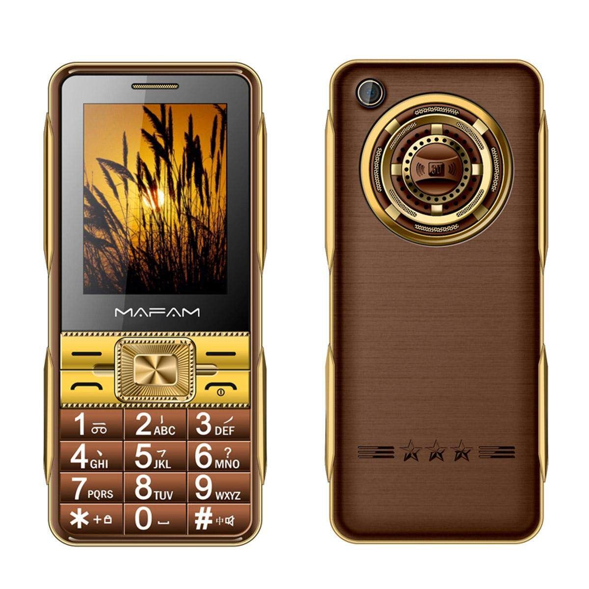 MAFAM A19 2.4 Inch 6800mAh Tough Screen Handwriting Vibration Loud Speaker Dual SIM Mobilephone Black/Brown/Gold Brown