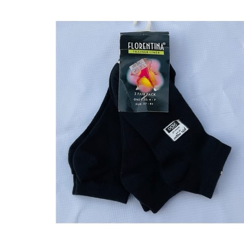 Plain Black Trainer Socks