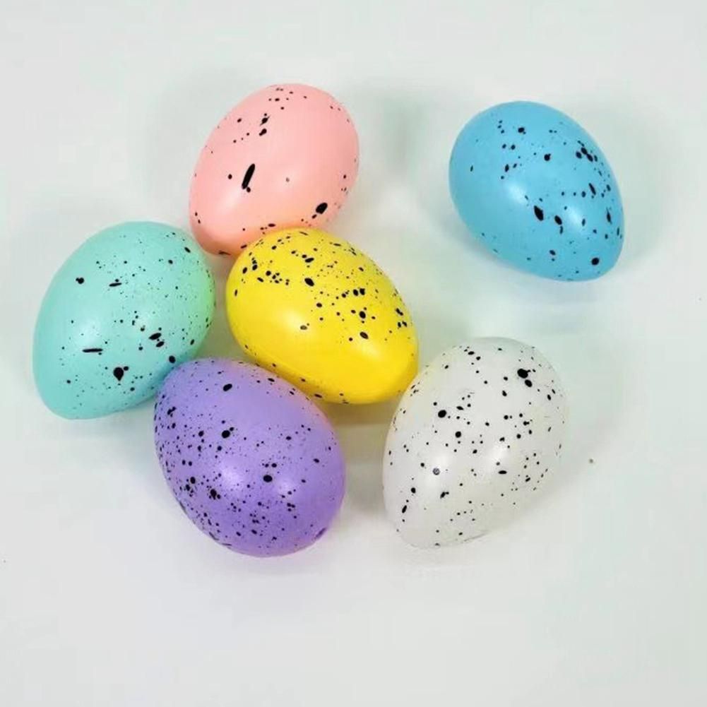 Colorful Spotted Easter Eggs 6-Pack Carton Decorative Clear
