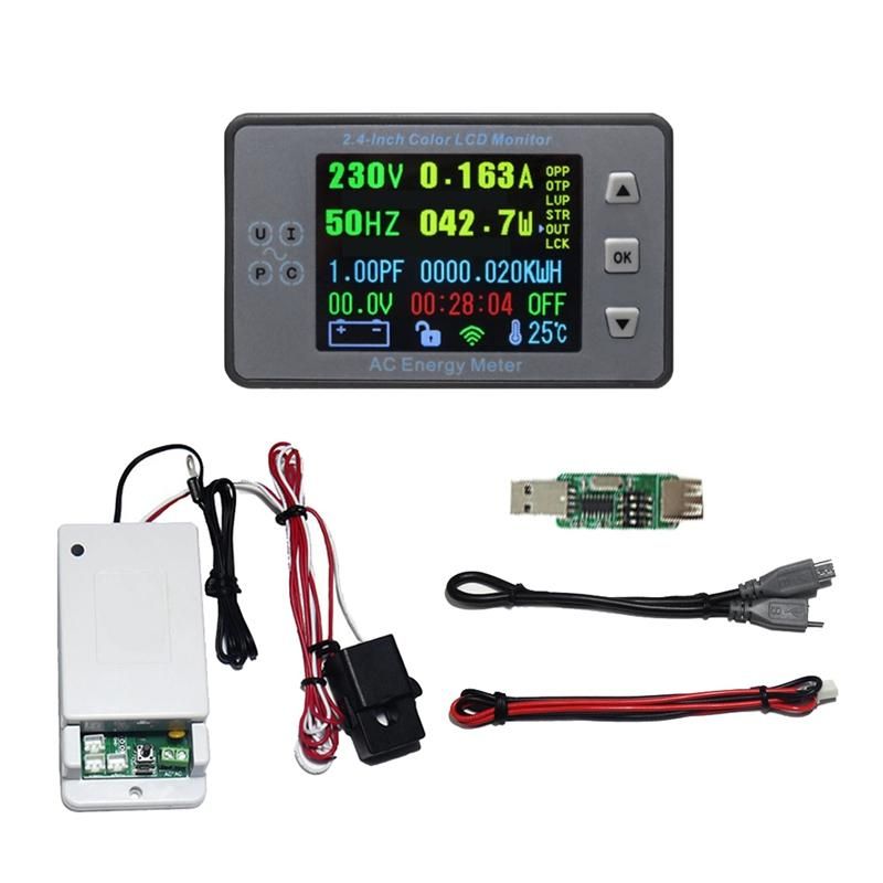 2.4 Inch Wireless Voltage Meter Kit AC100A Voltmeter Solar