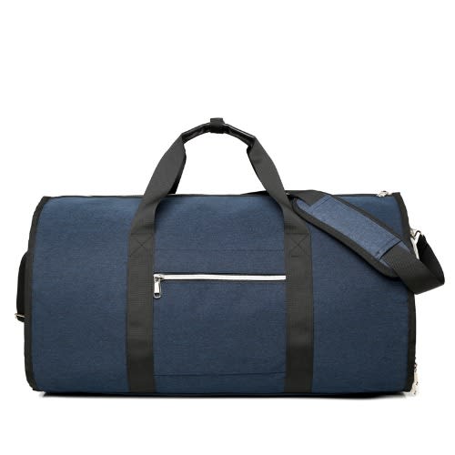 Convertible Travel & Garment Bag With Shoe Compartment - Navy Dark Blue