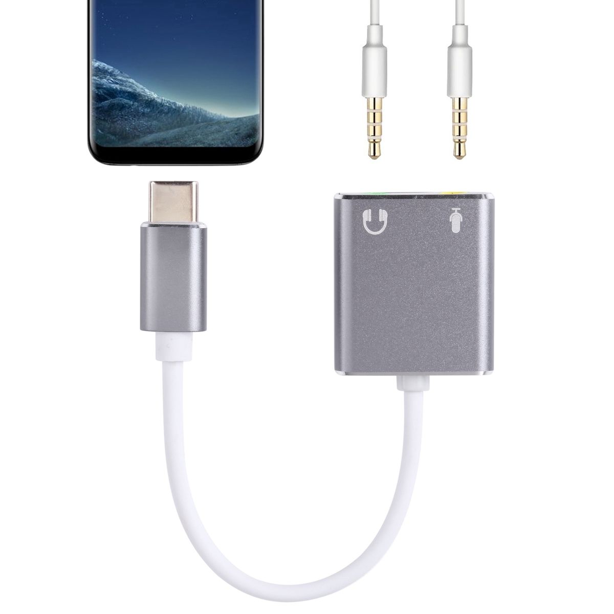 USB-C / Type-C To Jack 3.5mm Earphone Microphone Sound Card