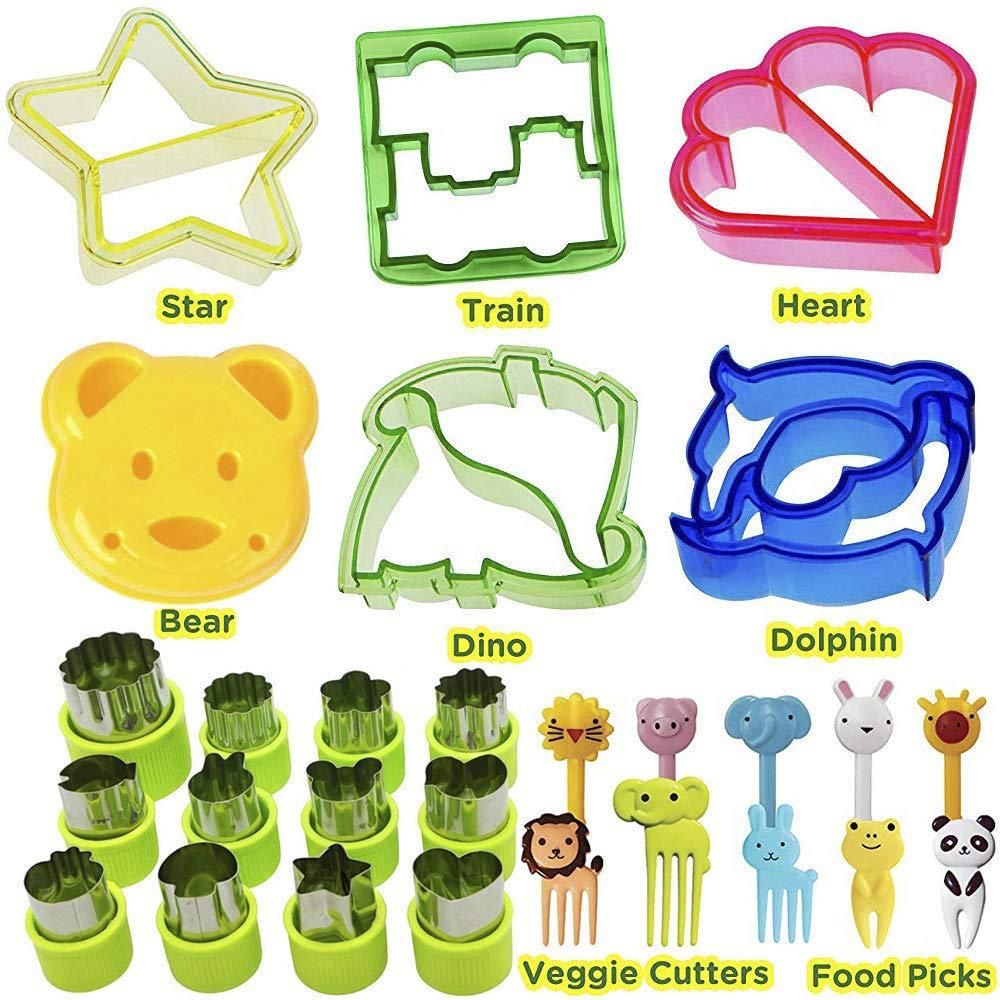 28pcs Kids Sandwich Cutters Set Food Toast Bread Mold Lunch