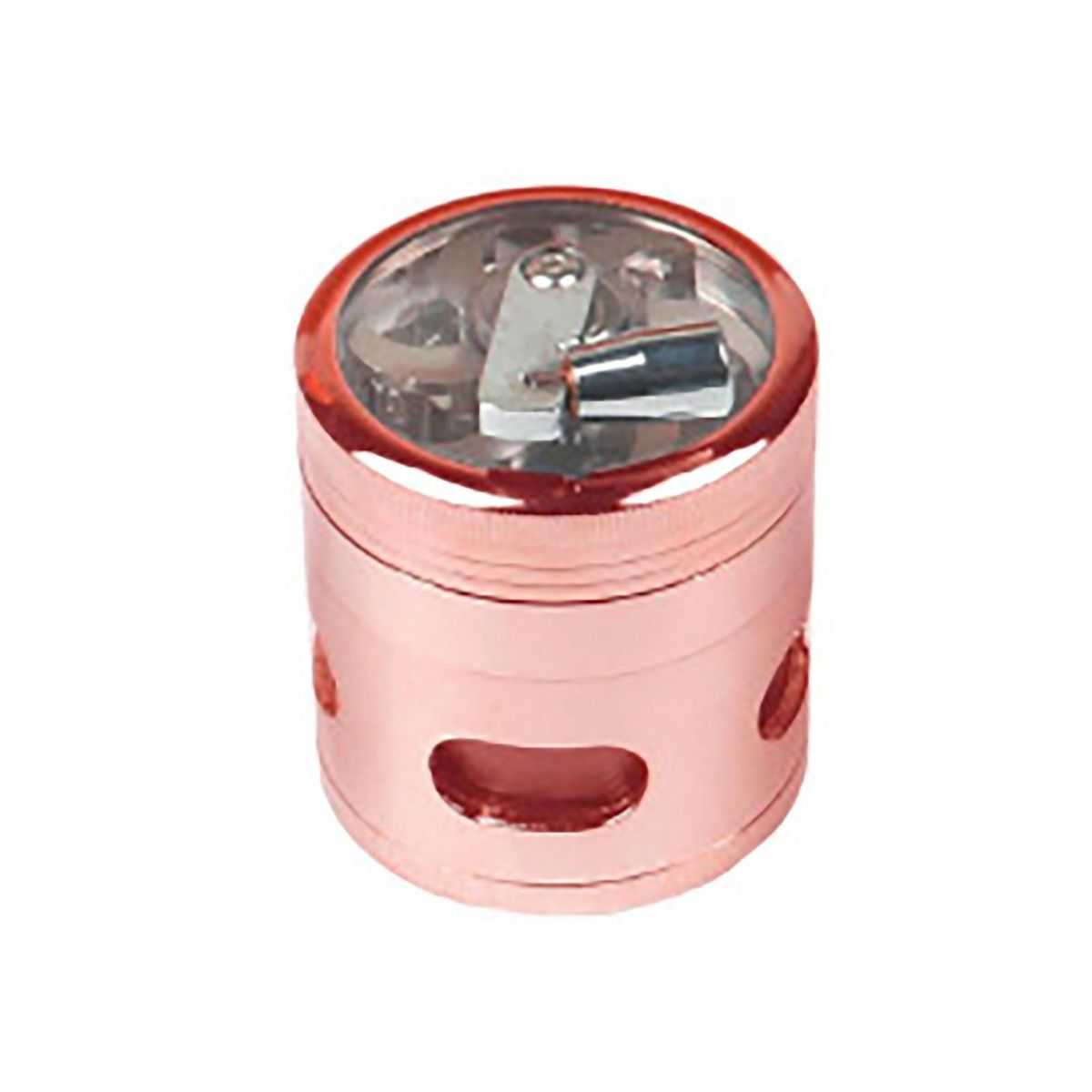 Swing Hand Grinder with Drawers 4-layer Herb Spice Grinder Durable Rose Gold