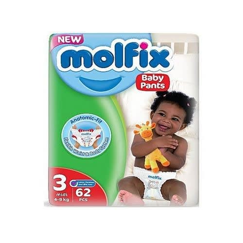 Molfix Pants Size 3 Jumbo Pack - 62 Count